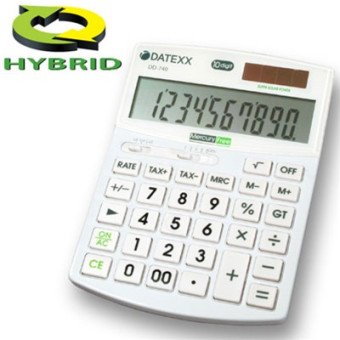 Paquete de 10 calculadoras  Datexx para escritorio, 10 dígitos, híbrida