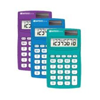 Paquete de 5 calculadoras  Eco-calc dual power 8 dígitos memoria indep