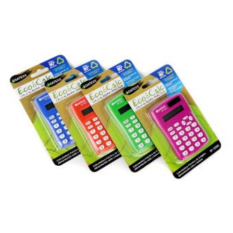 Paquete de 5 calculadoras  Eco-calc dual power mini básica 8 dígitos