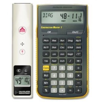 Calculadora Construction Master 5 y Medidor Laser de Distancia 15 Metros (Paquete Constructor I)