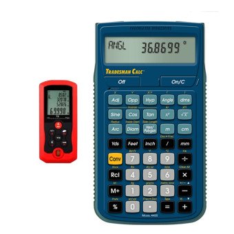 Medidor de Distancia, Volumen y Area con Calculadora Tradesman Calc (Paquete Constructor Pro III)